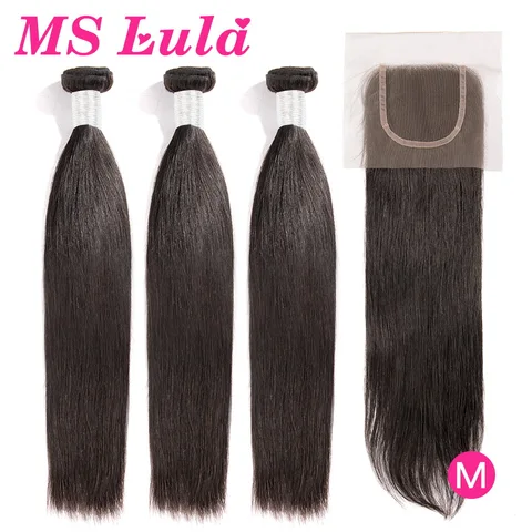 Прямые волосы с застежкой 4x, 4 MS, перуанские человеческие волосы Lula Remy, волнистые, длинные, натуральные волосы для наращивания, пучки с застежкой
