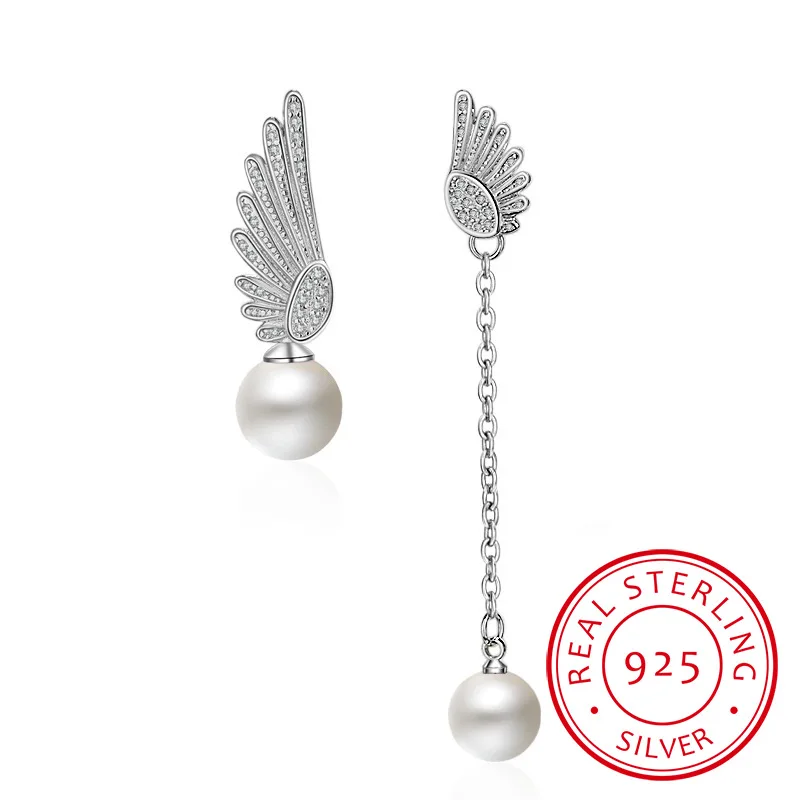 

Женские серьги-гвоздики с искусственным жемчугом, серебро 925 пробы