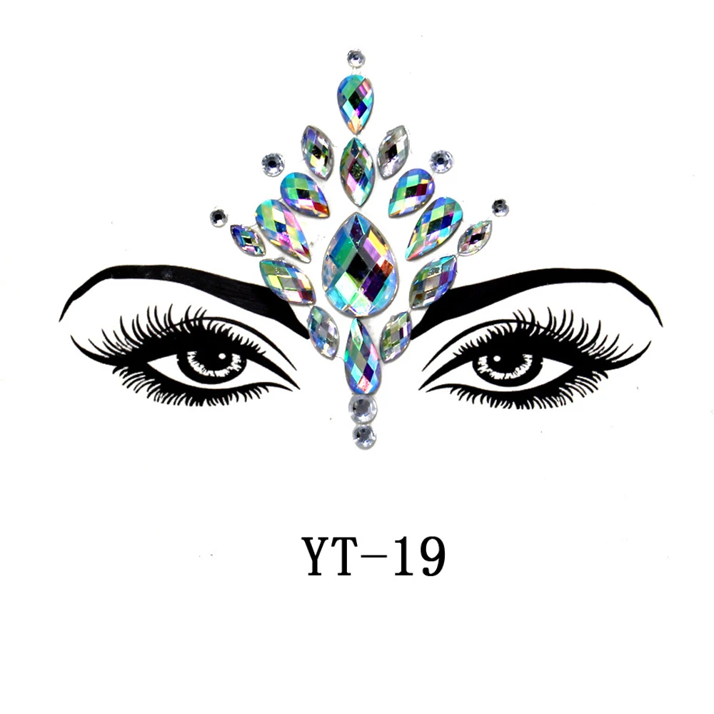 Новинка 2019 модный 3d стикер с кристаллами цветной Блестящий акриловый