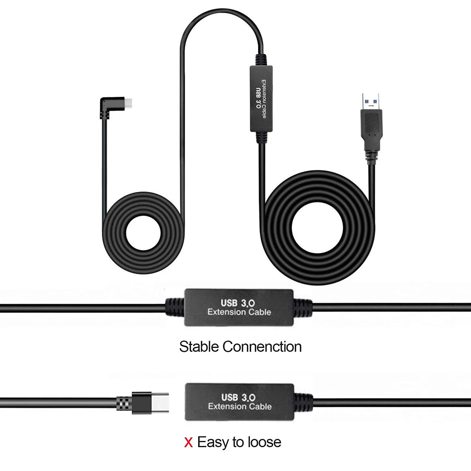 

Кабель-удлинитель USB A/Type C для Oculus Quest 2, 5 м
