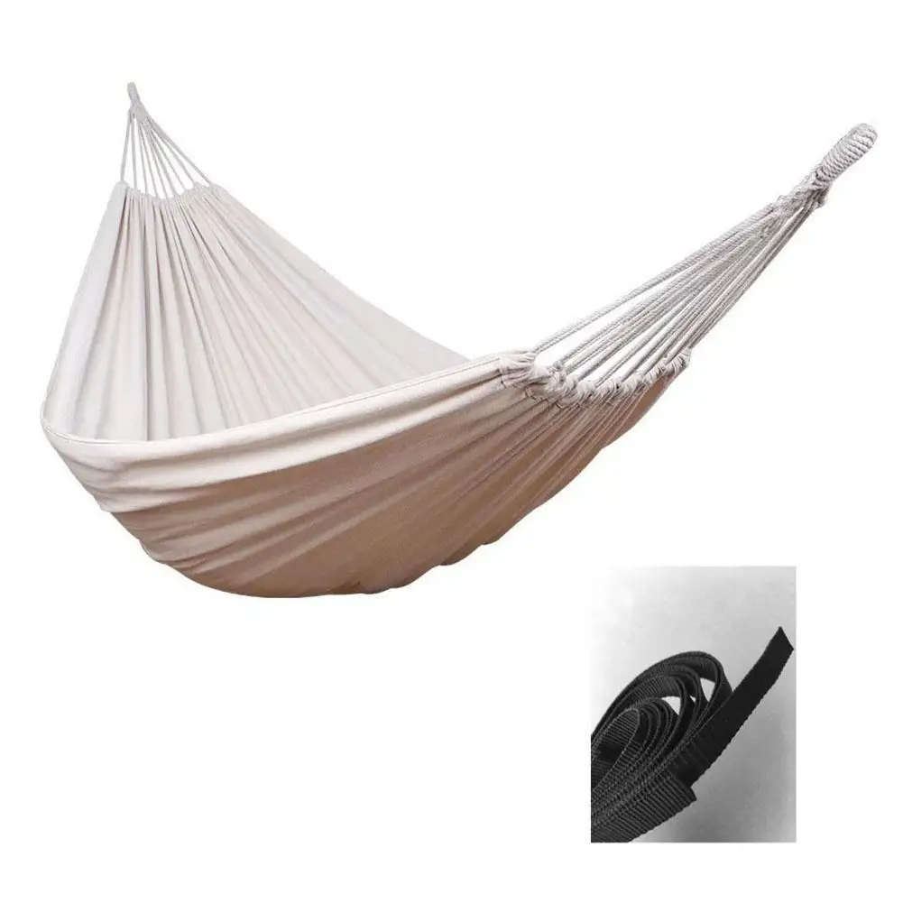 

Outdoor Beach Canvas Double Hammock Indoor Balcony Lazy Swing Chair