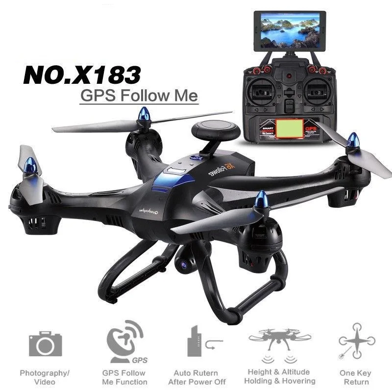 RC Квадрокоптер GPS Дрон дисплей экран FPV 2MP WiFi камера вертолет следуй за мной WIFI