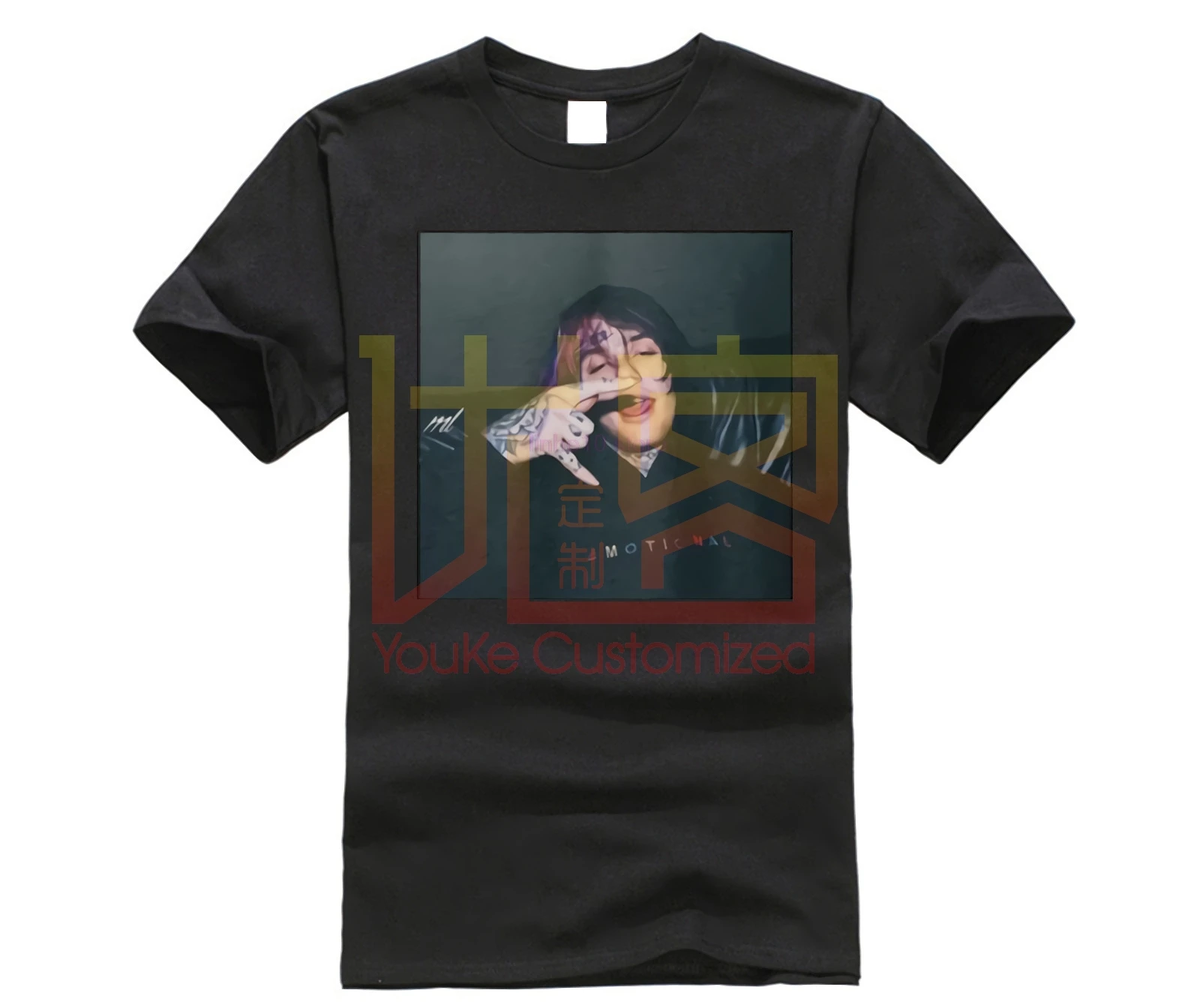 Футболка с открытым носком LIL черно белая футболка принтом юрни крутая xxxtentacion