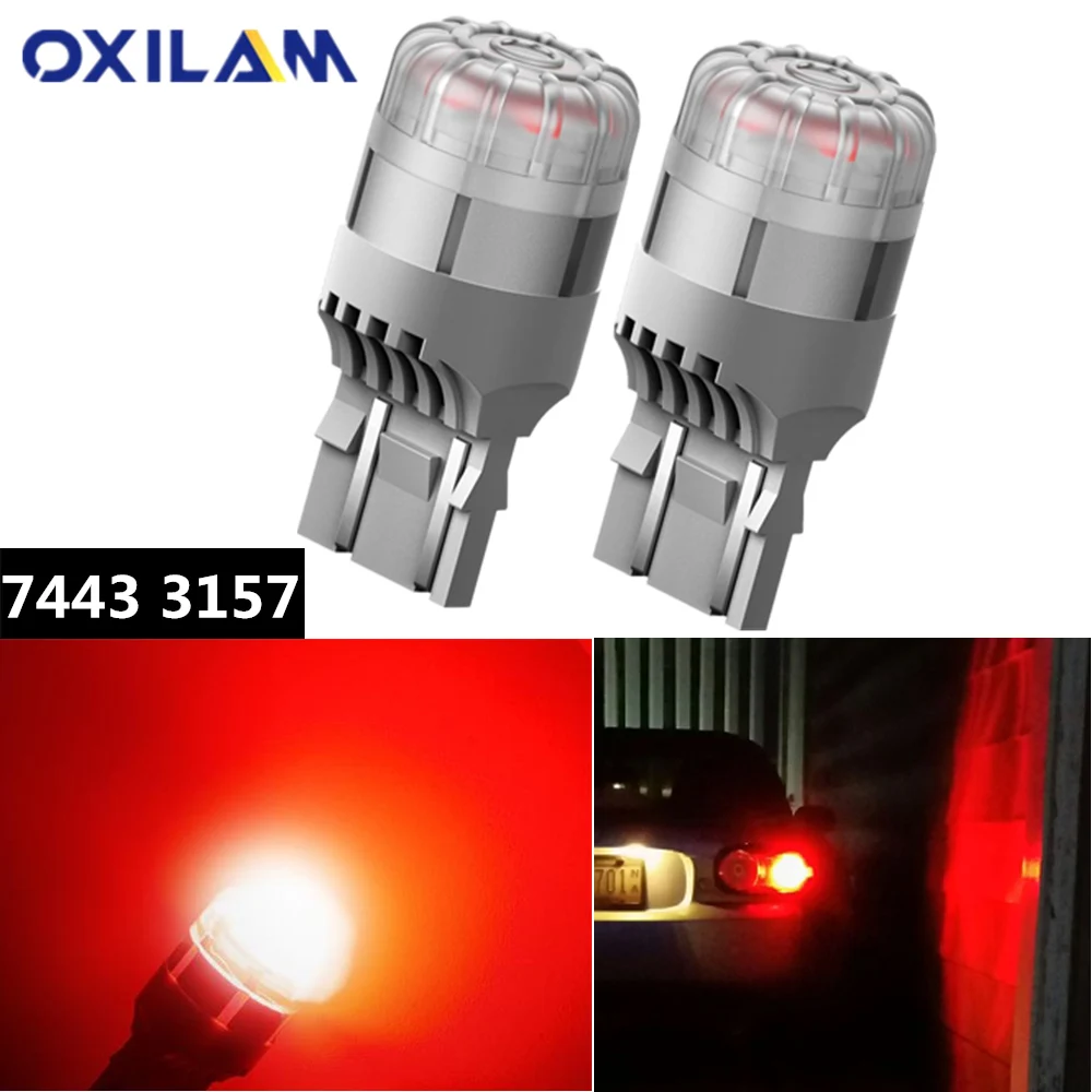 OXILAM 2 шт. светодиодный автомобильный светильник 7443 W21/5 Вт WY21W стоп для Mazda 3 6 CX3 CX5 CX7