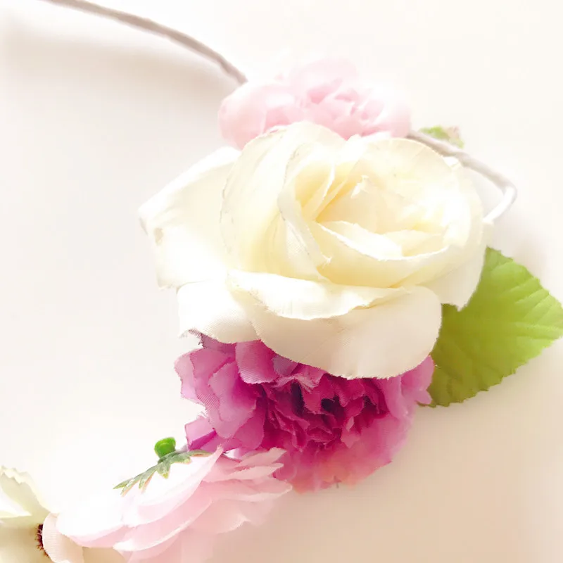 Повязка для волос с цветами девочек детские кошачьи ушки искусственными