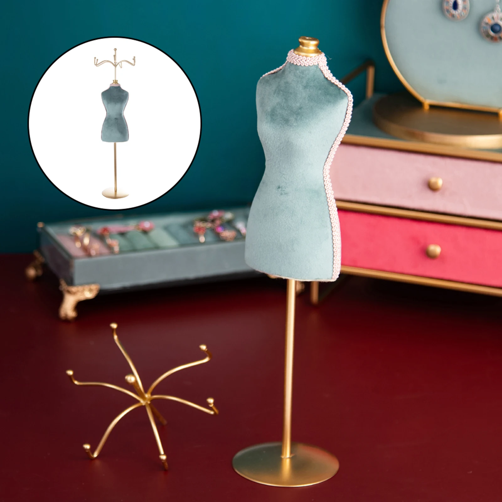 

Металлическая винтажная Подставка для ювелирных изделий, держатель, манекен, украшение, аксессуары для ожерелья, браслета, колец, подарок д...