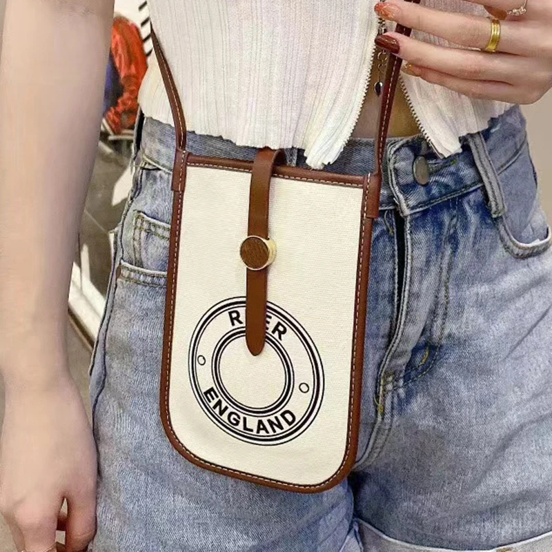 

6.7 Inch Simple Universal PU Luxury Brand BB Design Handbags Fashion Girls Shoulder Messenger Phone Bags For iPhone Samsung MI