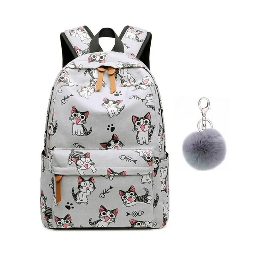 

school bags for teenage girls schoolbag children backpacks cute animal print canvas school backpack kids cat bag pack