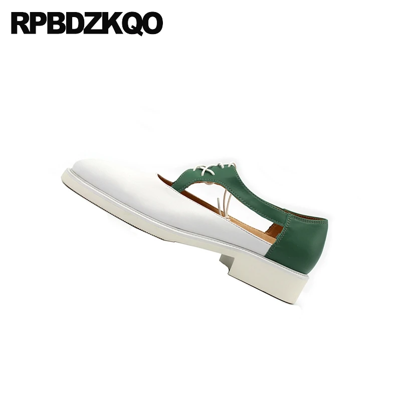 Туфли-оксфорды мужские из натуральной кожи дышащие с вырезами на резиновой