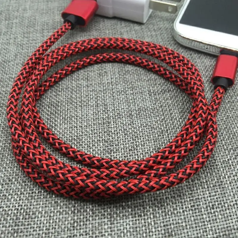 Красный 6 мм Длинный usb type-C разъем линия нейлоновый Плетеный USB-C кабель для Lg V30 V20 G7 G6 G5 UMI Plus E Max Z UMIDIGI S2 кристалл - Цвет: Красный