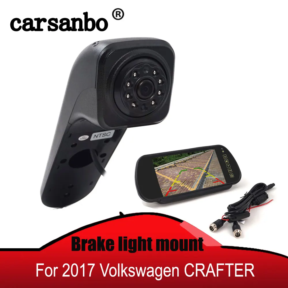 

Автомобильный тормозной светильник заднего вида Камера Реверсивный Парковка резервного копирования для 2017 CRAFTER с 7-дюймовым зеркалом задне...