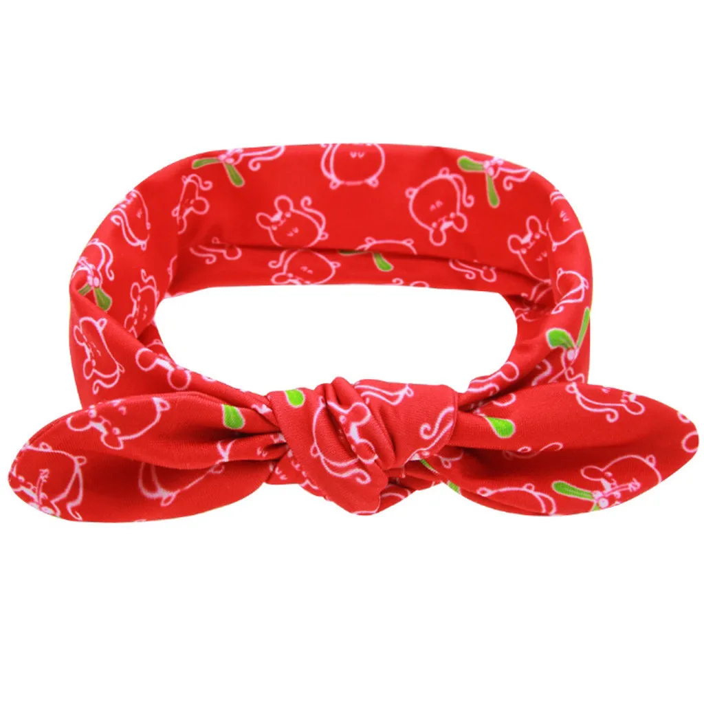 Детский бантик в виде кроличьих ушек на Хэллоуин и Рождество эластичная повязка