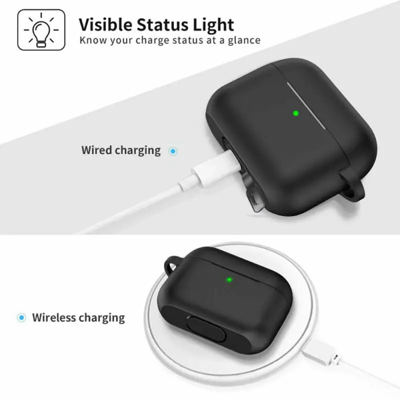 Противоударный Гибридный Силиконовый чехол из ТПУ гелевый резиновый для Apple Airpods