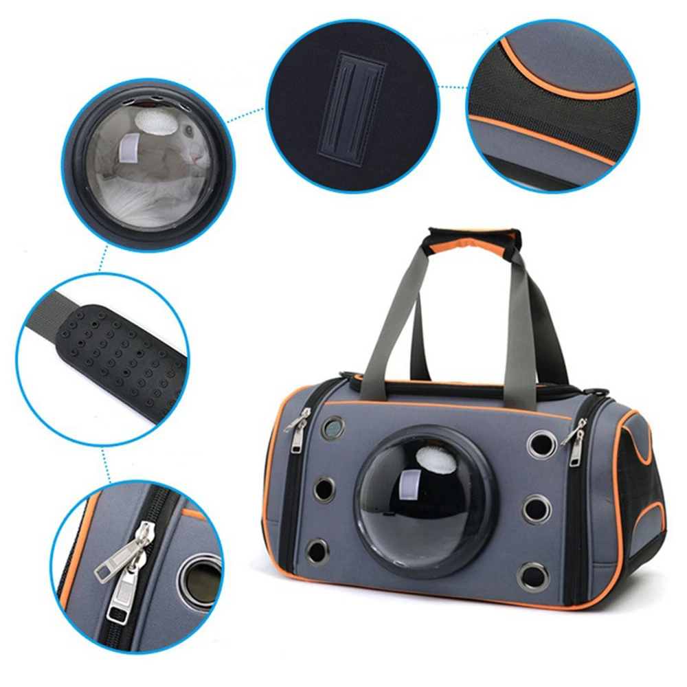 Переноска для домашних животных на молнии прозрачная Дорожная сумка ремне с