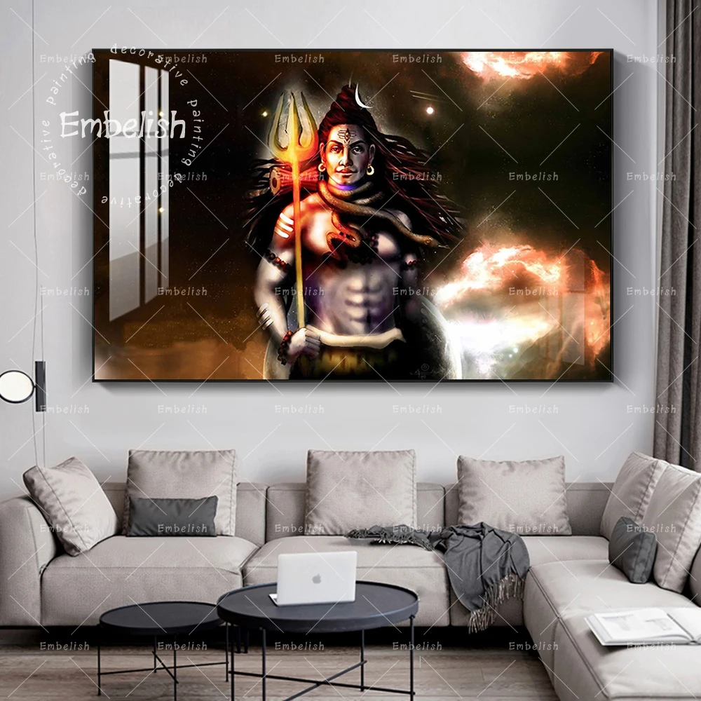 

Free Shipping 1 Pieces India Head God Wall Posters For Living Room Buddha HD Canvas Painting Modern Home Decor Pictures