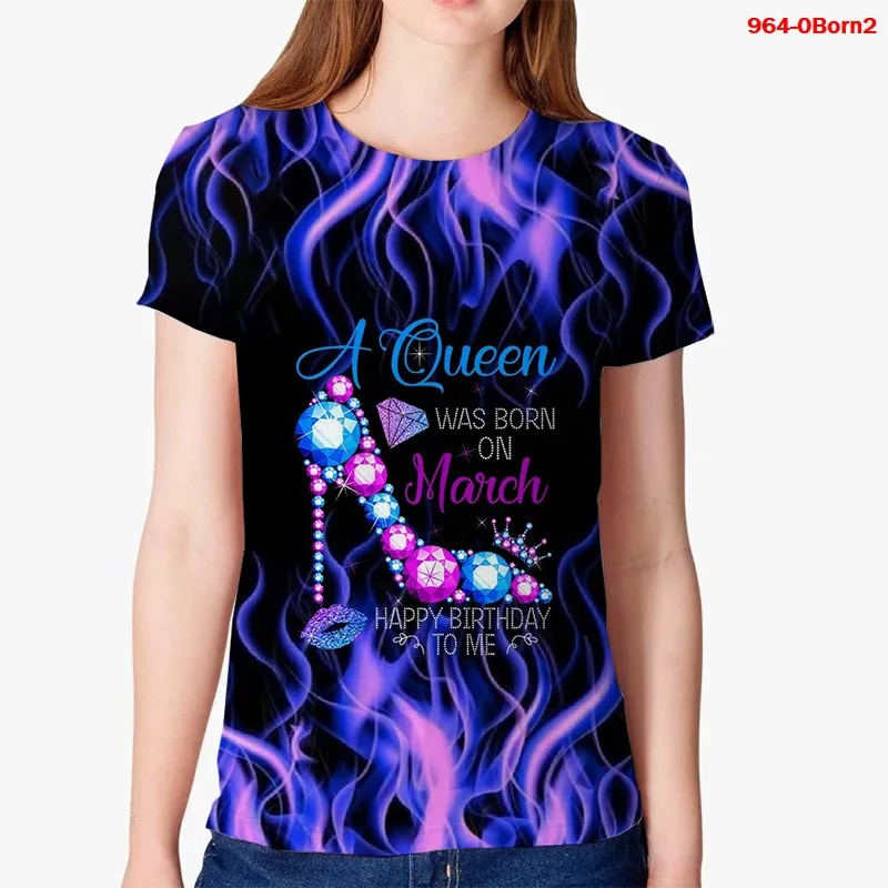

3D Printed Clothes Melanin Princess Queen T Shirt High Heels Tshirt Sexy Lips T-shirt Beautiful Blcak Girl Tops Summer Fashion
