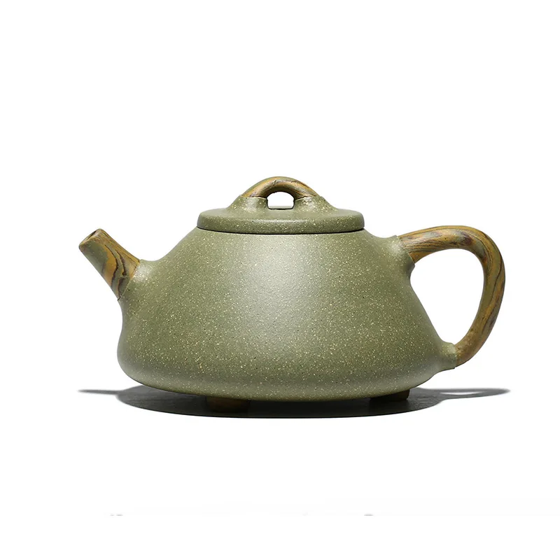 

Yixing Stone scoop Tea pot Purple Clay filter teapot Handmade beauty kettle Raw ore bean green mud Boutique Tea set 250ml
