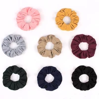 women vintage winter soft knitting hair scrunchies big solid stretchy hair ties elastic rubber bands simple hair gums
