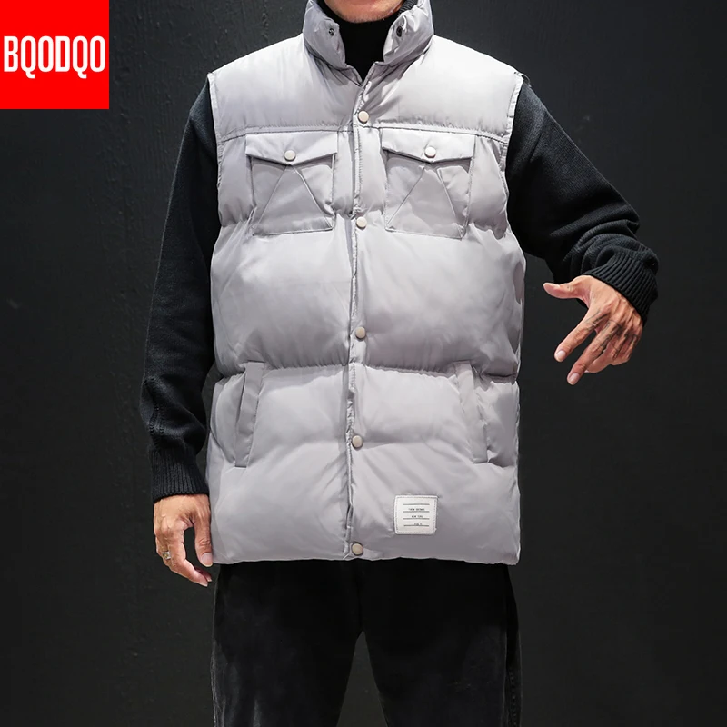 Куртка без рукавов мужская жилетка осенняя шелковая хлопковая хип хоп модные