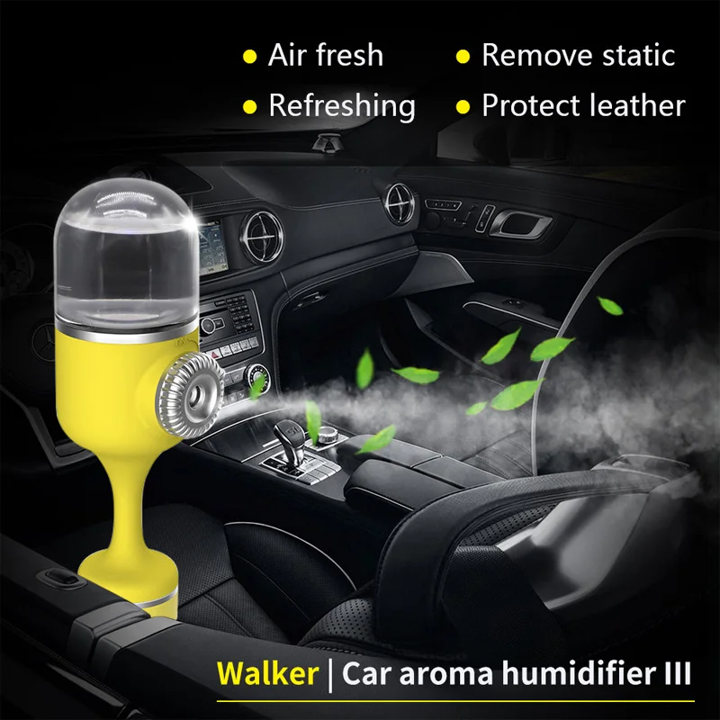 

KBAYBO Car Air Humidifier Mini Car Aroma essential oil Diffuser Humidifier Aromatherapy Portable cool mist Purifier in car
