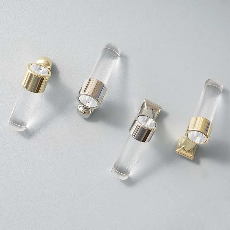 

Transparent acrylic small handle single hole can be used as a hook