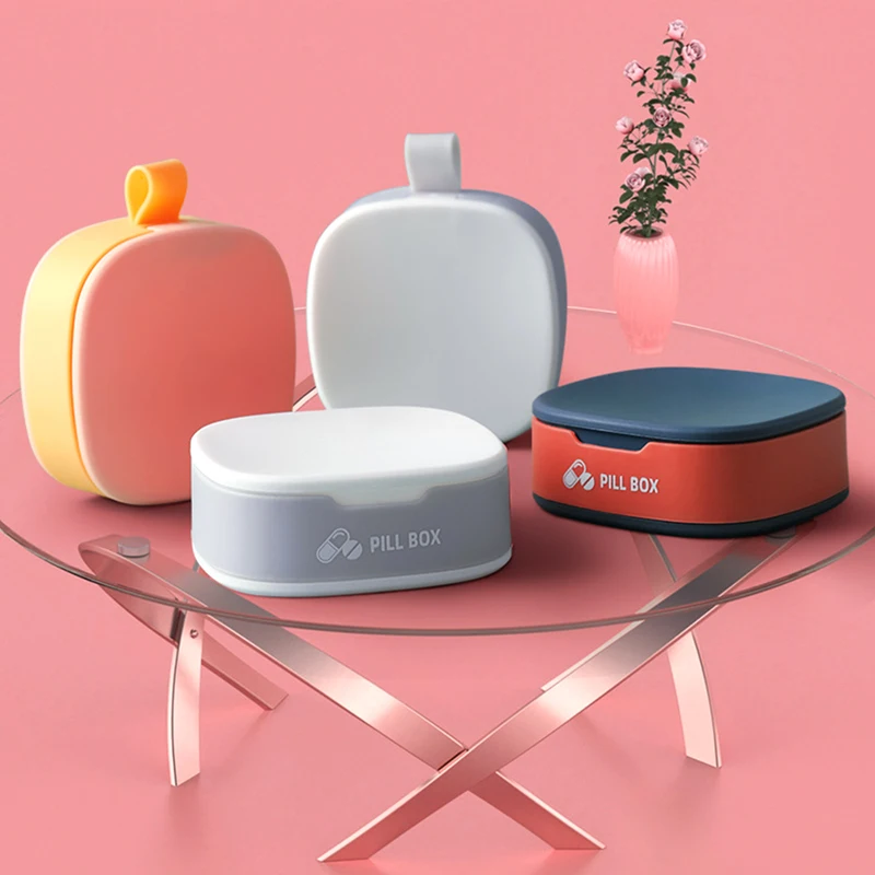 Мини Чехол для таблеток с четырьмя отделениями органайзер путешествий