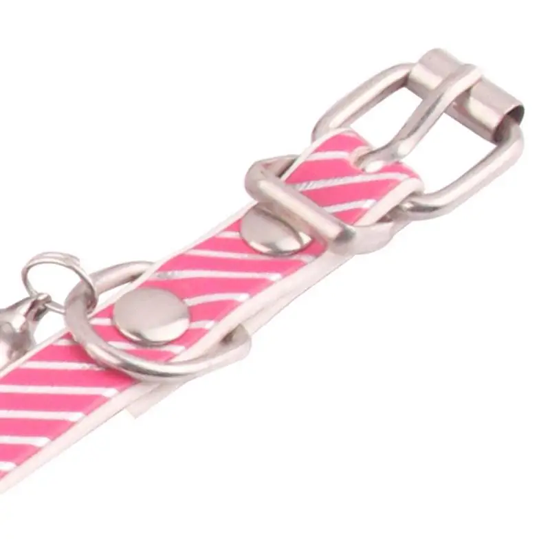 

Adjustable Fashionable Nylon Dog Collar Creative Handmade Striped Puppy Collars With Bell Pet Dog Cat Anti-Lost Collar Supplies