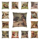 Наволочка для подушки Reto такса, 45x45, барсук, сосиска, винайзер, собака, наволочка для дивана, искусственный чехол, домашний декор