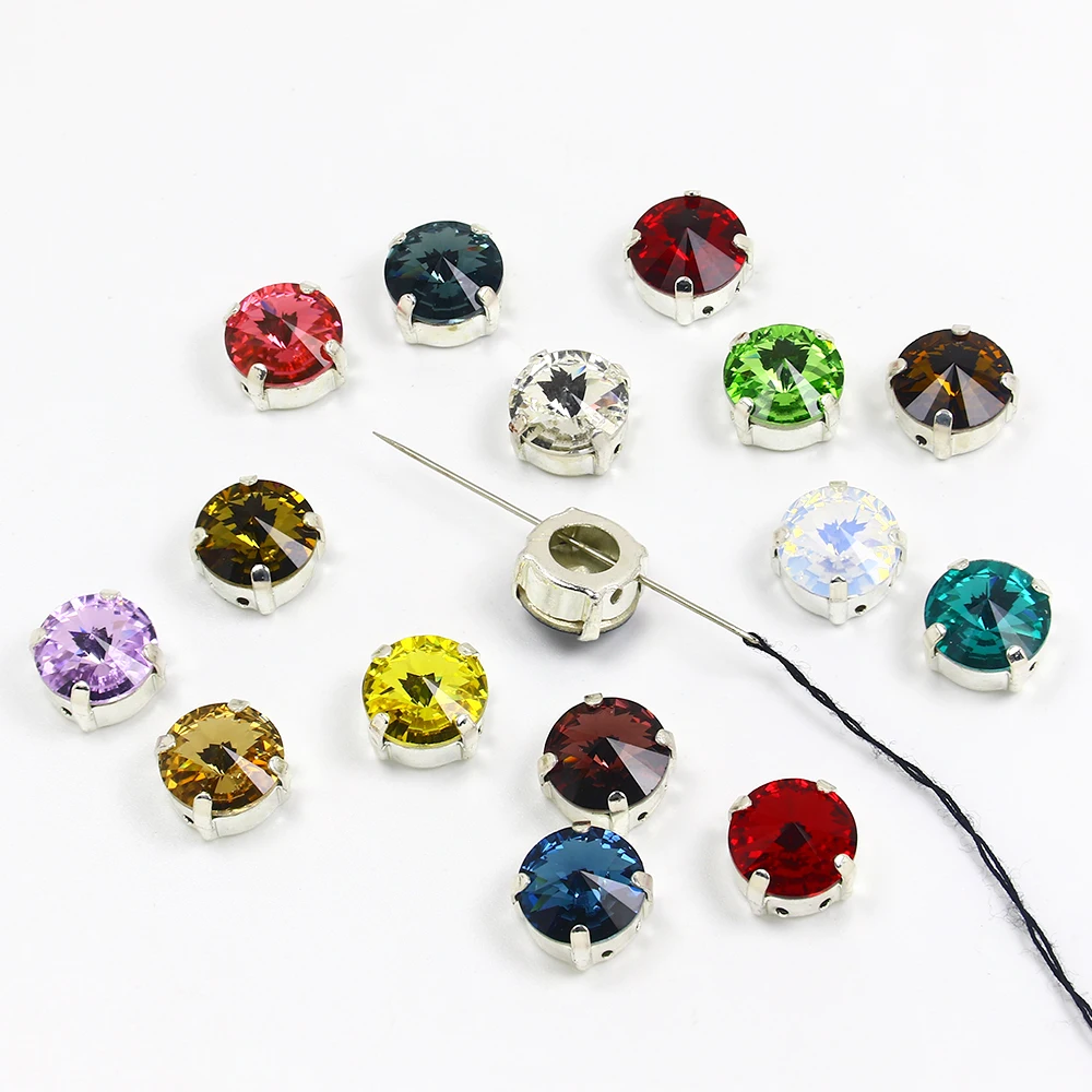 30 шт. Rivoli K9 стеклянный камень с плоским основанием украшения Стразы бусины