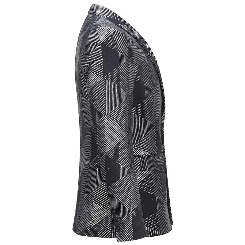 YUNCLOS темно-синий с одной пряжкой вечерние мужские куртки воротником Мужской