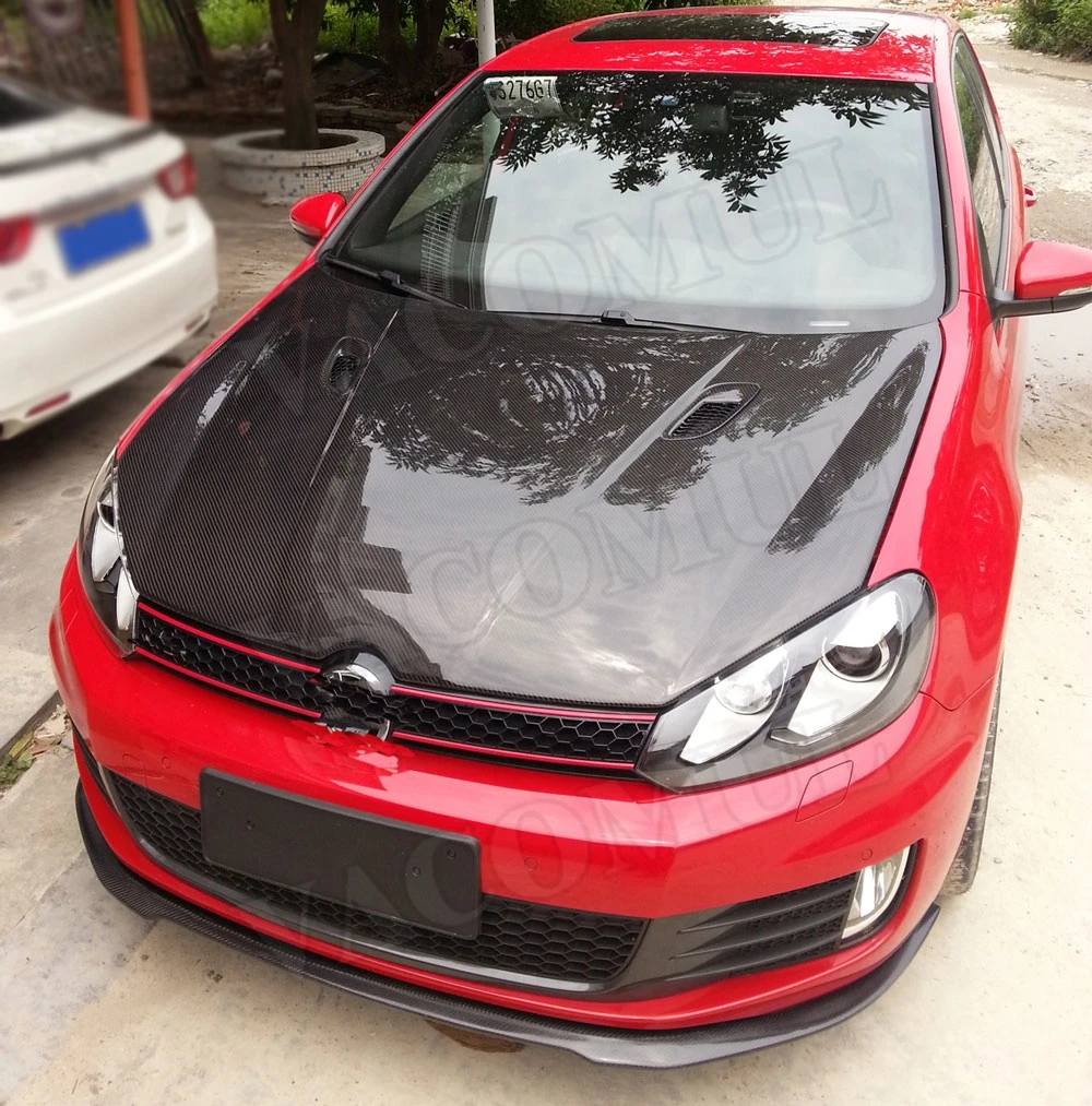 Углеродное волокно/FRP передний спойлер для Volkswagen VW Golf 6 VI MK6 GTI 2010-2013 RZ стиль головной бампер подбородок защита автомобиля