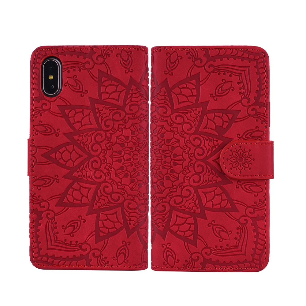 Cover for Samsung A10 A20 A20E A30 A40 A50 Case S10 s9 s8 Plus Leather Shell Skin touch Book Mandala Galaxy Note10 Pro Note9 Cas | Мобильные