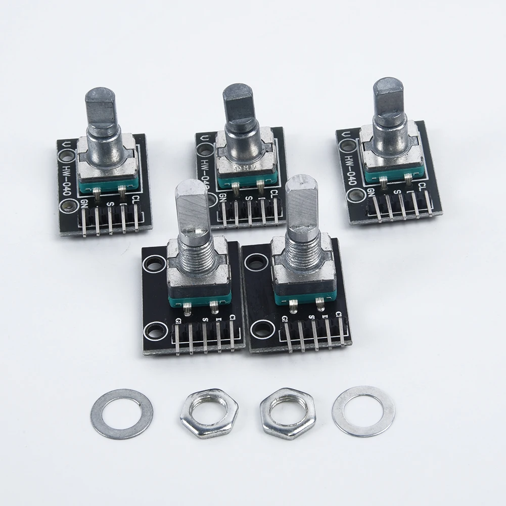 

For Arduino Rotation Count 5V Black Rotary Encoder Module Metal Replacement Set