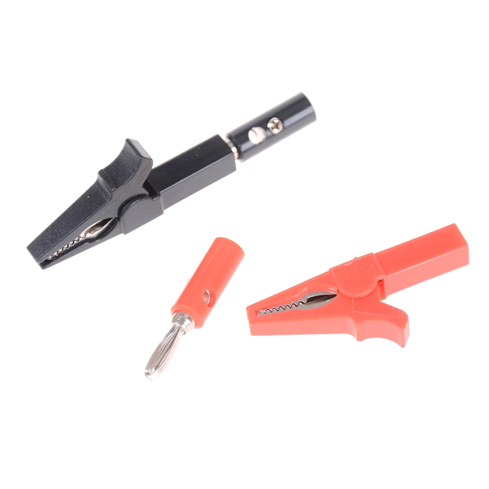 4 шт./компл. красные черные 55 мм защищенный зажим крокодил + контрольные выводы