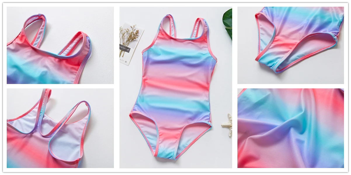 New Kids& Baby Girls Swimsuit 2~16Y Girls Swimwear Children one piece Cartoon Swimwear High quality Kids Beach wear- 9021MIX