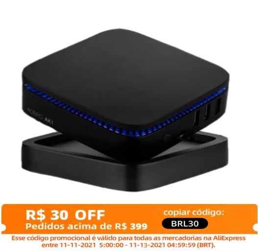 

Мини-ПК AK1H, Intel Celeron Apollo J3455, 4 + 64 ГБ, Windows 10, BT4.2, 1000 Мбит/с