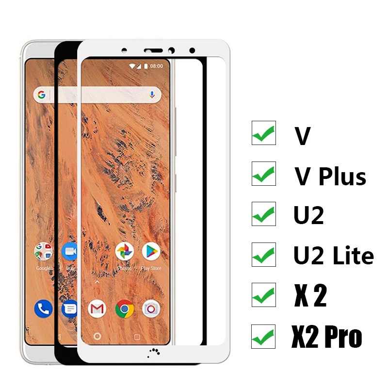 Полное покрытие 9H закаленное стекло для BQ U2 u2Lite bq V Plus Защитная пленка экрана HD