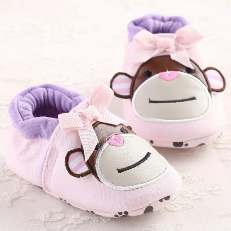 

Newborn Cotton Baby Shoes Spring Animal Cute Baby Boy Girls Shoes Classic Soft Sole Baby Shoes First Walkers