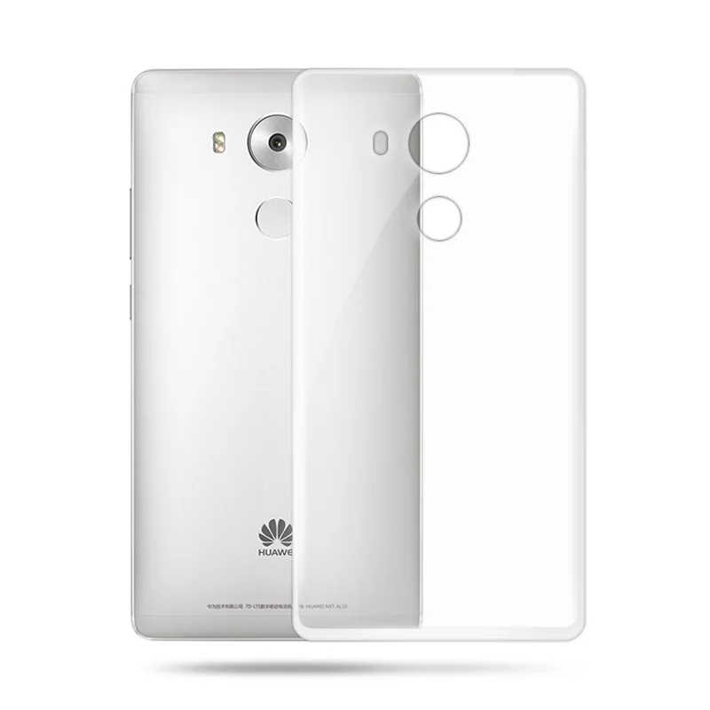 Мягкие силиконовые чехлы для телефонов huawei mate 8, задняя крышка, ультратонкий ТПУ защитный противоударный чехол для huawei mate 8 mate 8 - Цвет: Прозрачный