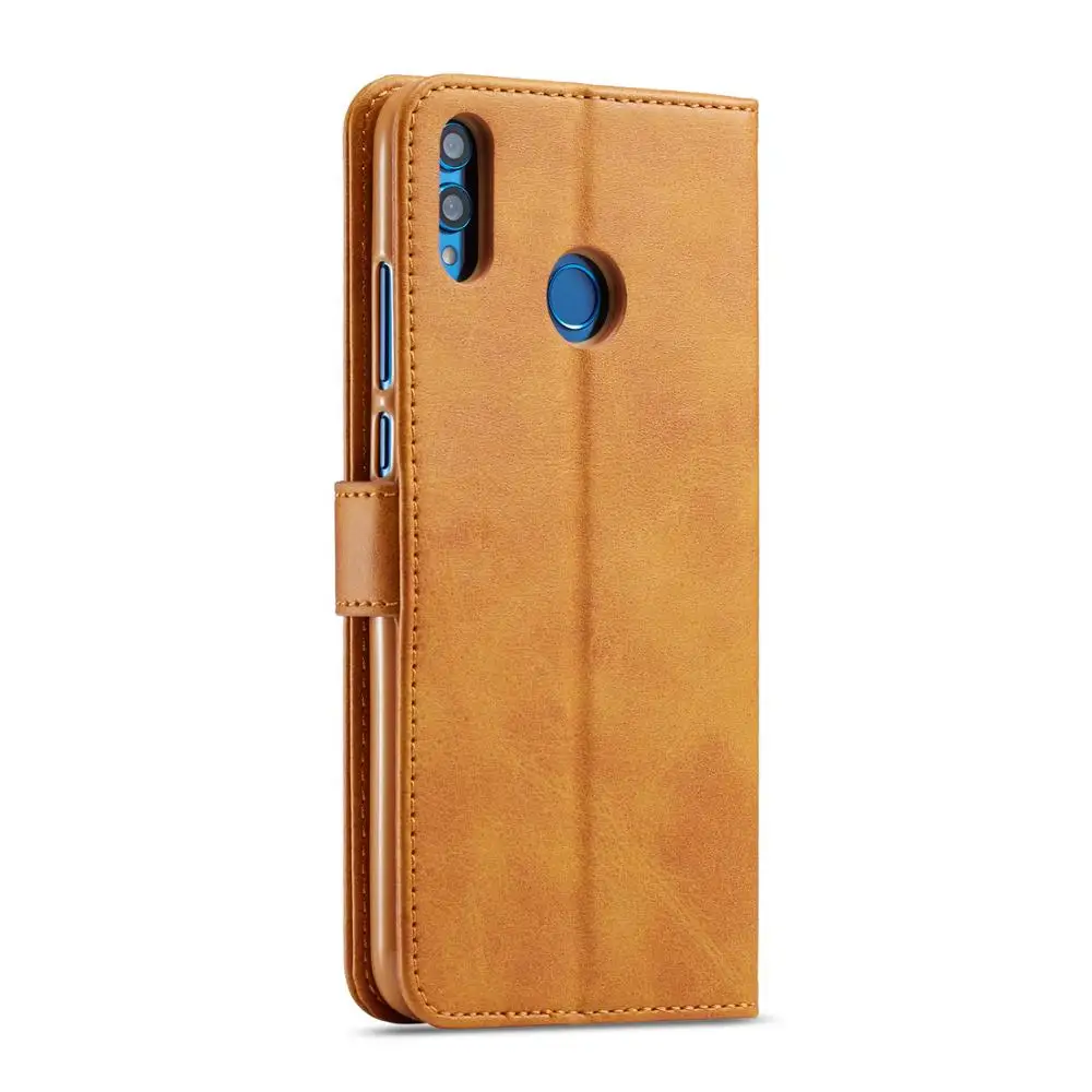 Роскошные кожаные чехлы для телефонов Huawei Y9 2019 откидной Футляр кредитных карт