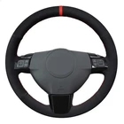 Мягкая черная замша чехол рулевого колеса автомобиля для Защитные чехлы для сидений, сшитые специально для Opel Astra H) Signum Corsa 2004-2009 Zaflra (B) 2005-2014 Vectra C) 2005-2009