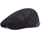 Кепка от солнца в стиле унисекс, дышащая сетчатая кепка газетчика, модная шапка от солнца, стильная уличная Кепка, регулируемая, лето 2021