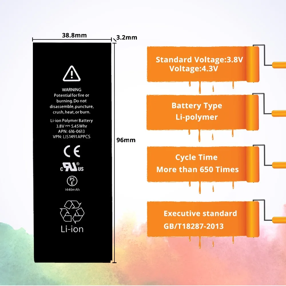 Высококачественный Мобильный телефон 7 Plus 2900mAh батарея для Iphone литиевая