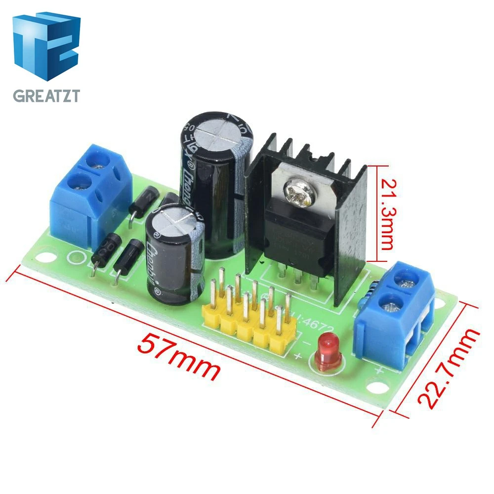 GREATZT L7805 LM7805 понижающая плата преобразователя 7 5 в 20 до В модуль питания
