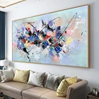 Большая абстрактная картина маслом на холсте Arthyx, ручная работа, Современная плотная текстура, акриловая поп-арт-стена, картина для украшения дома