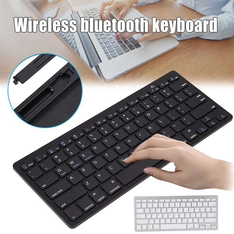 Беспроводная клавиатура Bluetooth 3 0 для планшета ноутбука Поддержка iOS Windows Android