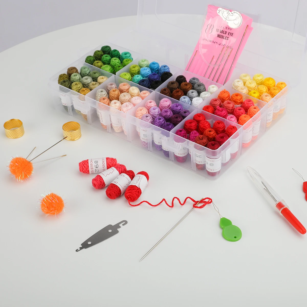 50/100 цветов вышивка крестиком строительная мини пуля группа нитей с нарезателем