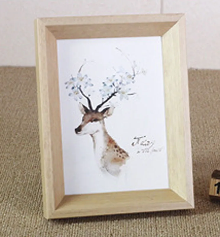 5 дюймов 6 7 Массив дерева Фоторамка простую рамку украшения дома набор | Дом и сад