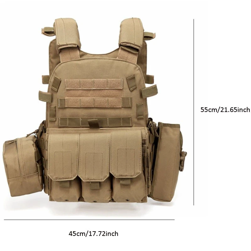 

Tactical Vest Military Combat Body Armor Mens Army Hunting Vest Plate Carrier Airsoft 094K Pouch Combat Gear Outdoor CS Training