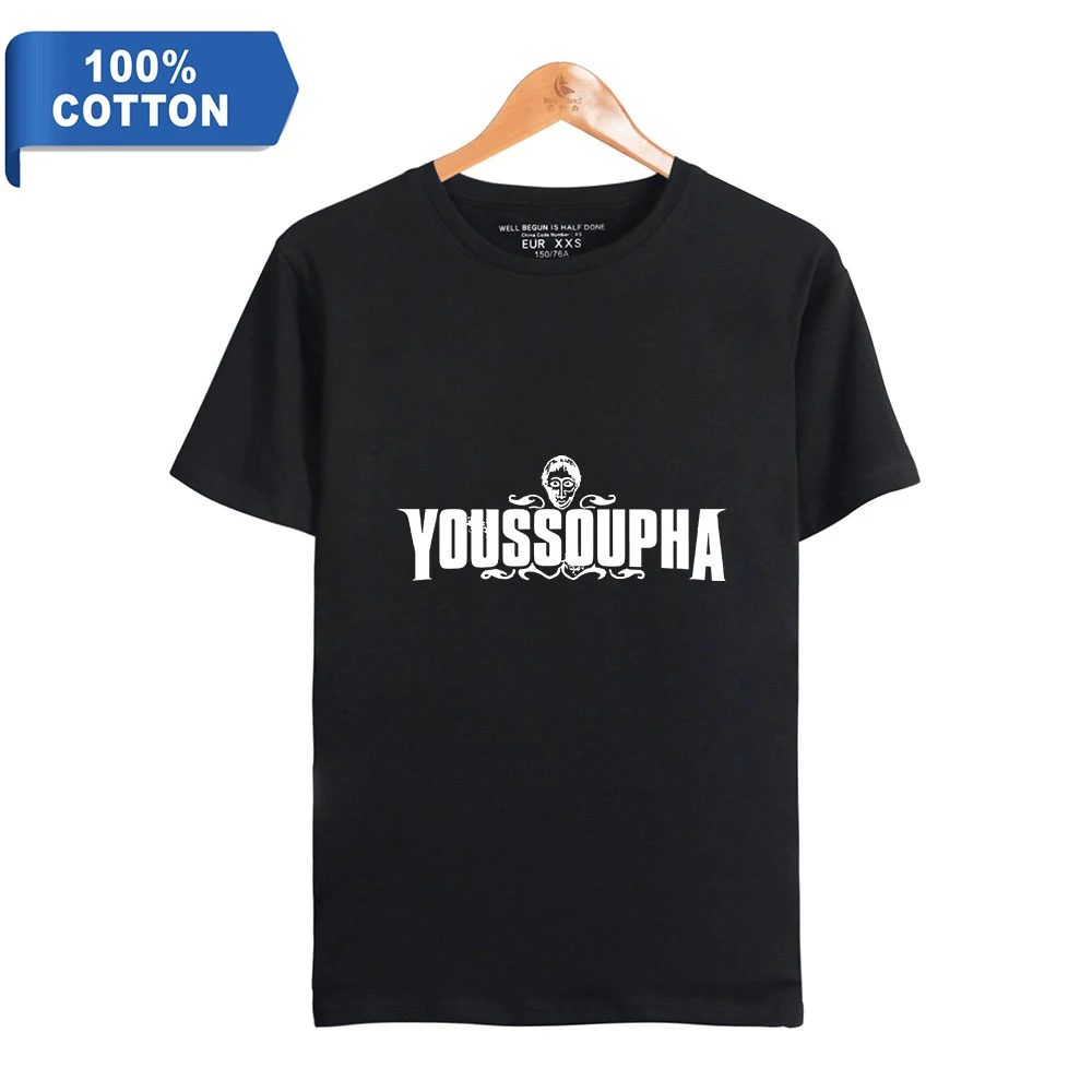 

2021 New Youssoupha T shirt Short Sleeve 2D Print 100% Cotton Women/Men Clothes